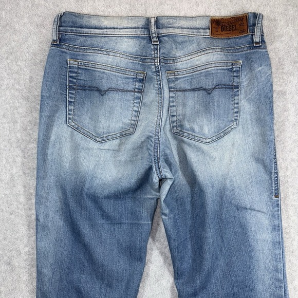 Diesel Jeans Women 27x32 Blue BOOTZEE Slim Bootcut Stretch 0802P Light Wash - Picture 4 of 10